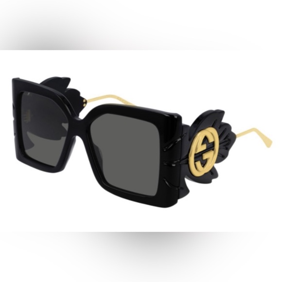 ❌SOLD❌ Gucci GG0535S Black/Grey Butterfly/Square Ladies Sunglasses 001 56x16x135 - Picture 2 of 13